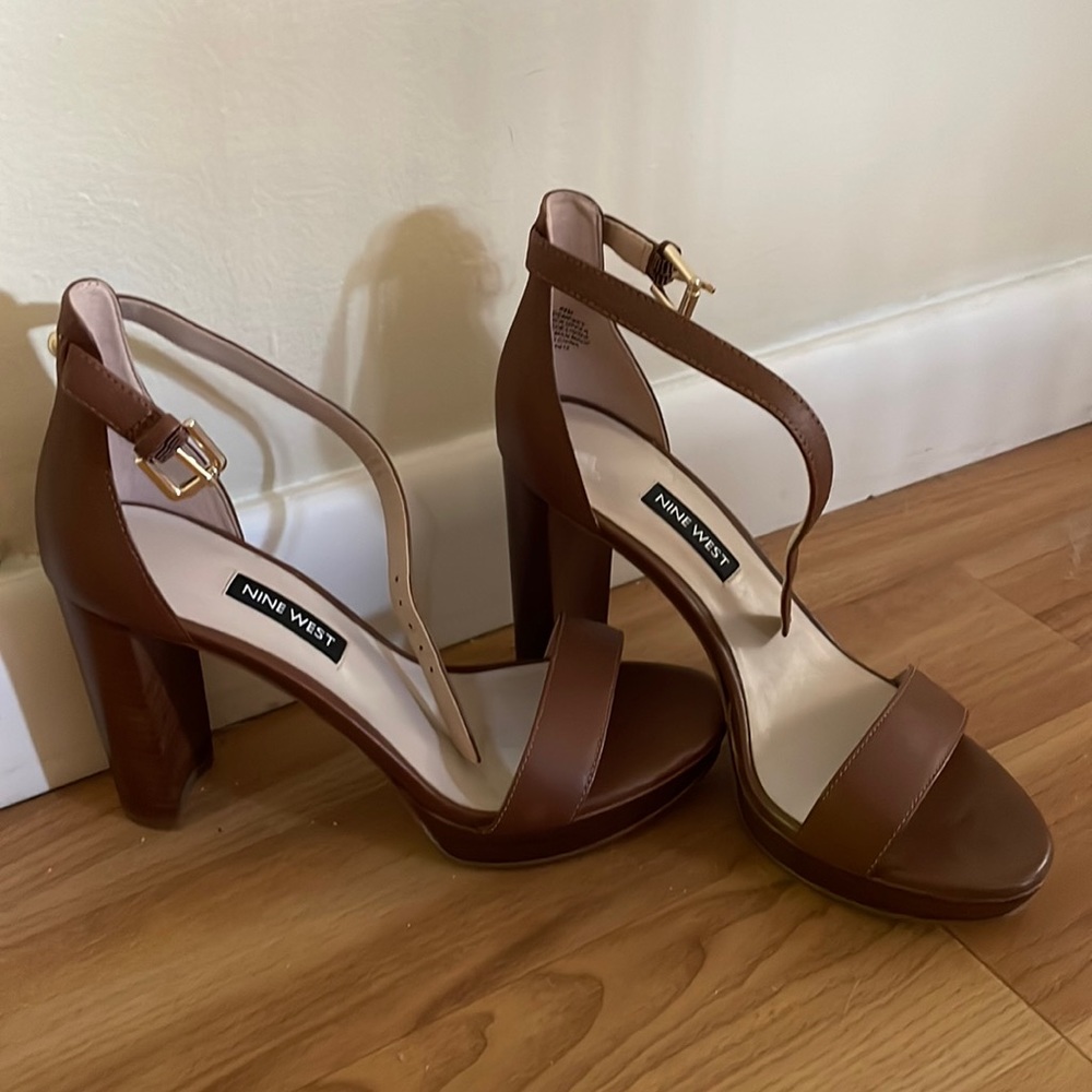Nine West Leather block heels